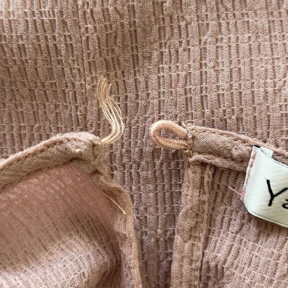 YaYa & Co. Textured Dusty Rose Sleeveless Blouse Women’s Top - Picture 4 of 7